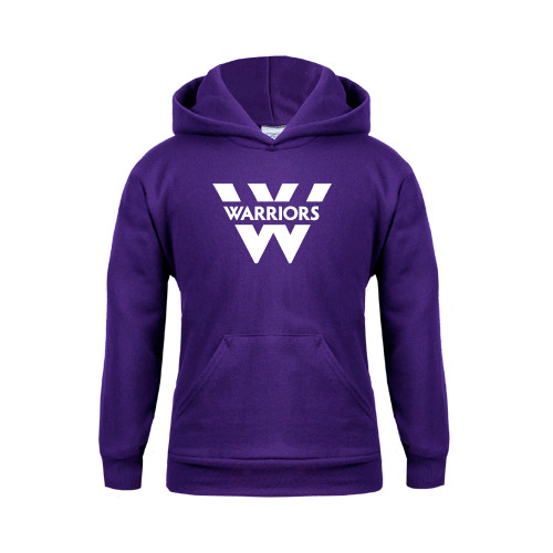  Youth Purple Fleece Hoodie - W Warriors