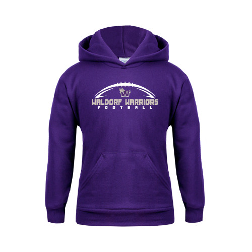  Youth Purple Fleece Hoodie - Arched Football Design