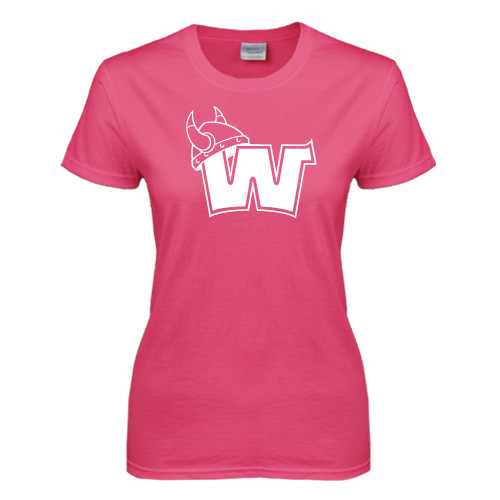  Womens Hot Pink Short Sleeve Tee - Waldorf W