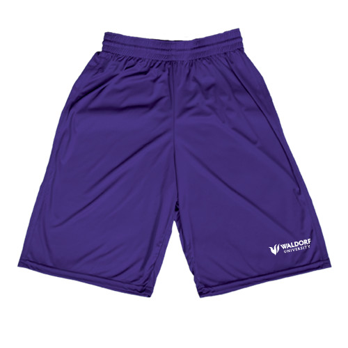  Purple Performance Classic 9 Inch Short - Waldorf University Academic Mark Flat
