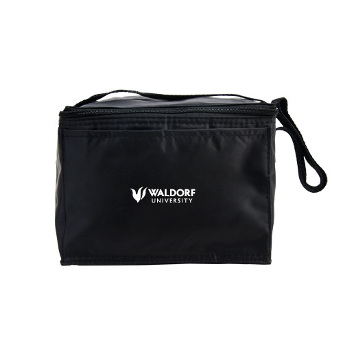  Six Pack Black Cooler - Waldorf University Academic Mark Flat