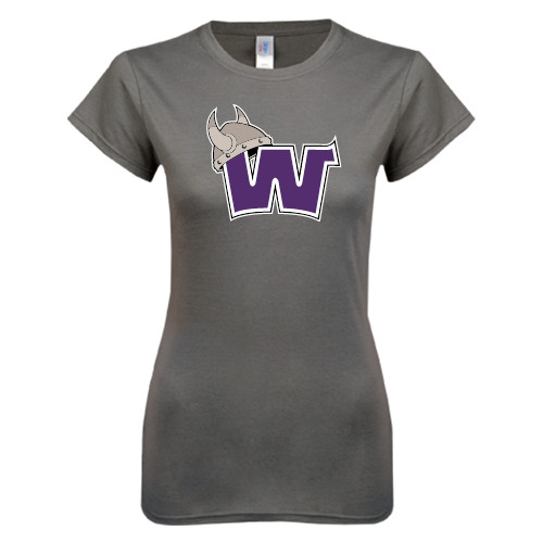  Next Level Womens Charcoal Boyfriend Tee - Waldorf W