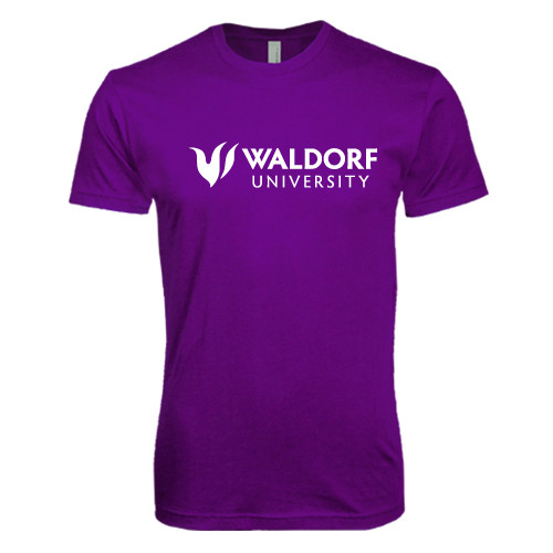  Next Level Purple SoftStyle T Shirt - Waldorf University Academic Mark Flat