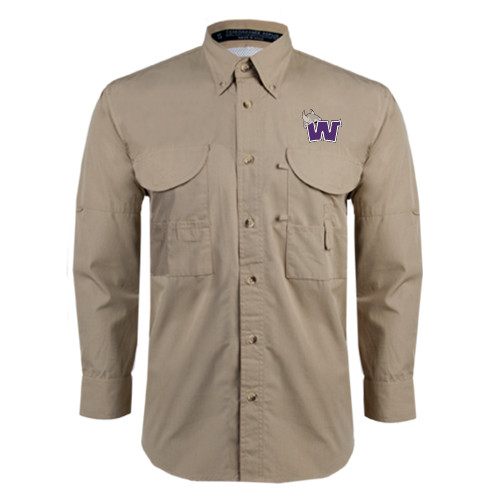  Khaki Fishing Shirt Performance Long Sleeve - Waldorf W