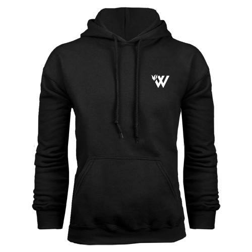  Black Fleece Hoodie - Waldorf University Academic Mark Flat
