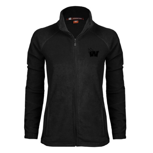  Womens Black Fleece Full Zip Jacket - Waldorf W