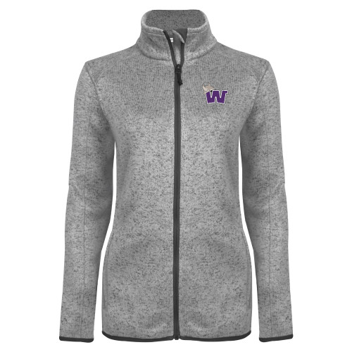  Womens Grey Heather Fleece Jacket - Waldorf W
