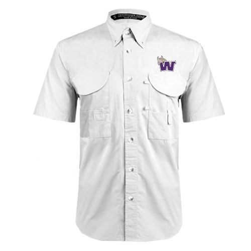  White Fishing Shirt Performance Short Sleeve - Waldorf W