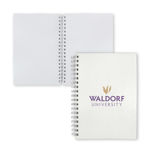  Clear 7 x 10 Spiral Journal Notebook - Waldorf University Academic Mark Stacked