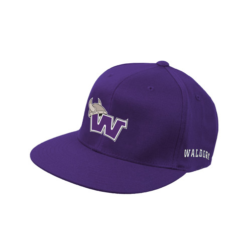  Purple Twill Flat Bill Snapback Hat - Waldorf W
