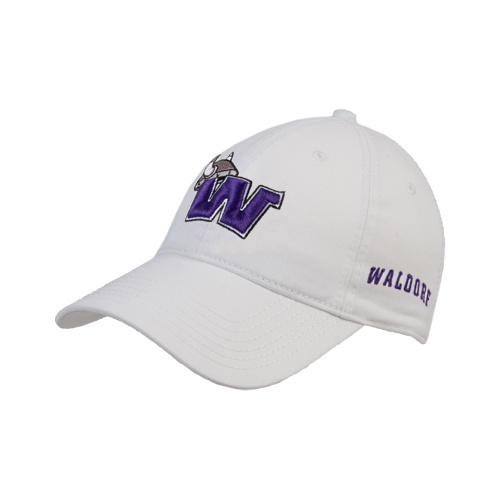  White Unstructured Adjustable Low Profile Hat - Waldorf W