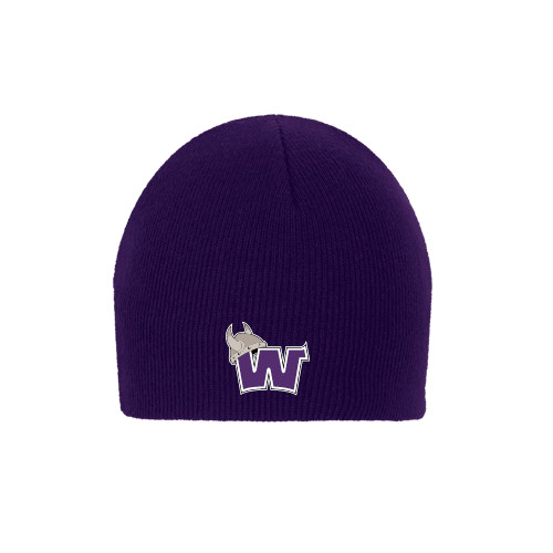  Purple Knit Beanie - Waldorf W