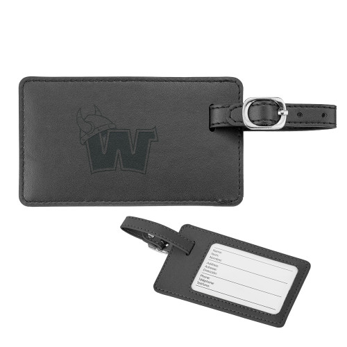  Neoskin Black Luggage Tag - Waldorf W Engraved