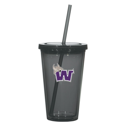  Madison Double Wall Charcoal Tumbler w/Straw 16oz - Waldorf W
