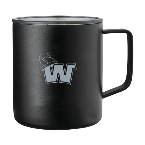  Rover Camp Vacuum Insulated Black Mug 14oz - Waldorf W Engraved