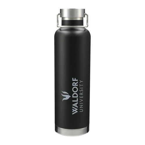  Thor Copper Vacuum Insulated Black Bottle 32oz - Waldorf University Academic Mark Stacked Engraved