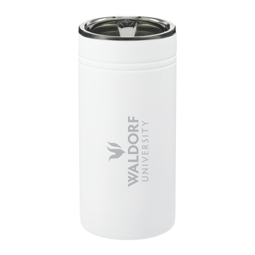  Sherpa Vacuum White Tumbler & Insulator 12oz - Waldorf University Academic Mark Stacked Engraved