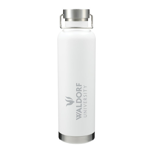  Thor Copper Vacuum Insulated White Bottle 32oz - Waldorf University Academic Mark Stacked Engraved
