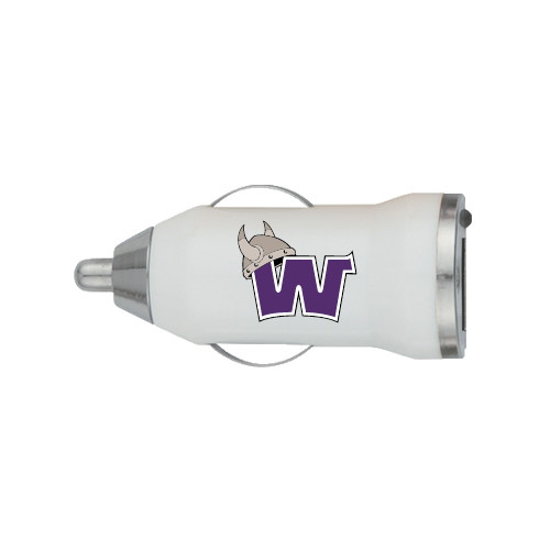  On the Go White Car Charger - Waldorf W