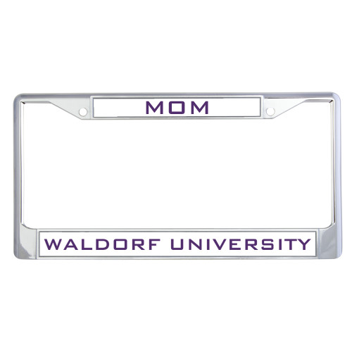  Mom Metal License Plate Frame in Chrome - Mom