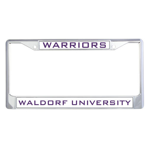  Metal Motorcycle License Plate Frame in Chrome - Warriors