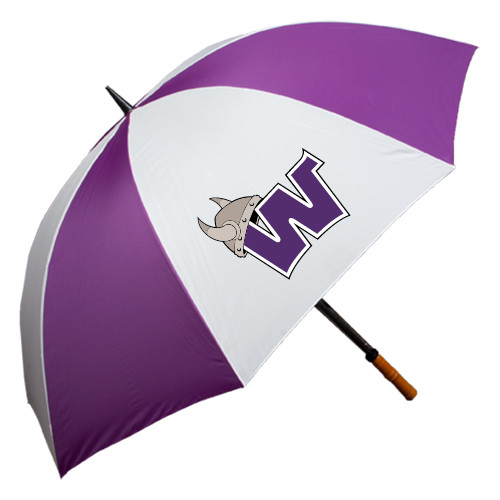  64 Inch Purple/White Umbrella - Waldorf W