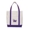 Thumbnail image for  Contender White/Purple Canvas Tote