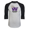 Thumbnail image for  White/Black Raglan Baseball T Shirt