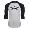 Thumbnail image for  White/Black Raglan Baseball T Shirt