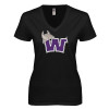 Thumbnail image for  Next Level Womens Black Ideal V Tee