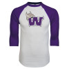 Thumbnail image for  White/Purple Raglan Baseball T Shirt
