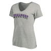 Thumbnail image for  Womens Plus Heather Grey V Neck T Shirt