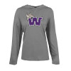 Thumbnail image for  Womens Grey Heather Long Sleeve Hooded Tee
