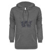 Thumbnail image for  ENZA Womens Dark Heather V Notch Raw Edge Fleece Hoodie