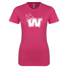 Thumbnail image for  Next Level Womens Fuchsia Boyfriend Tee