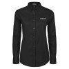 Thumbnail image for  Womens Black Twill Button Down Long Sleeve 