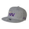 Thumbnail image for  Heather Grey Wool Blend Flat Bill Snapback Hat
