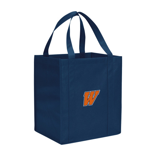  Non Woven Navy Grocery Tote - W