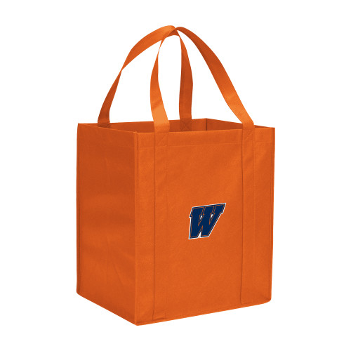  Non Woven Orange Grocery Tote - W