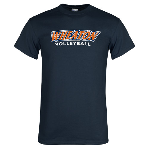 Navy T Shirt - Wheaton Volleyball