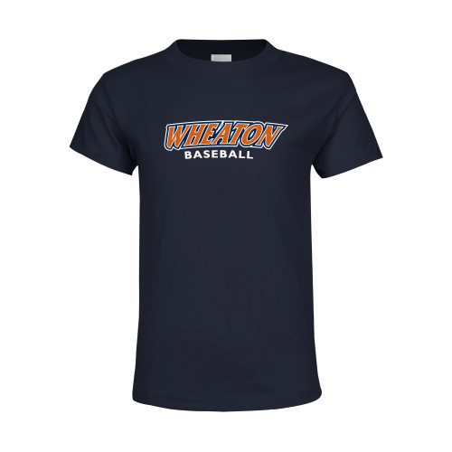  Youth Navy T Shirt - Wheaton Baseball