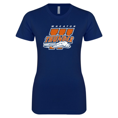  Next Level Womens Navy Boyfriend Tee - Primary Athletics Mark
