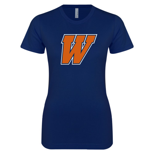  Next Level Womens Navy Boyfriend Tee - W