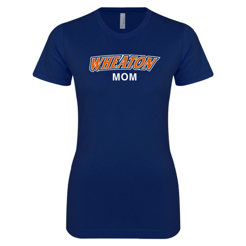  Next Level Womens Navy Boyfriend Tee - Mom