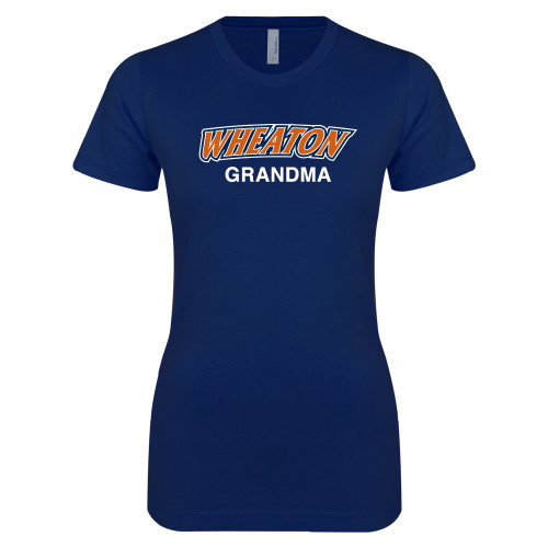  Next Level Womens Navy Boyfriend Tee - Grandma