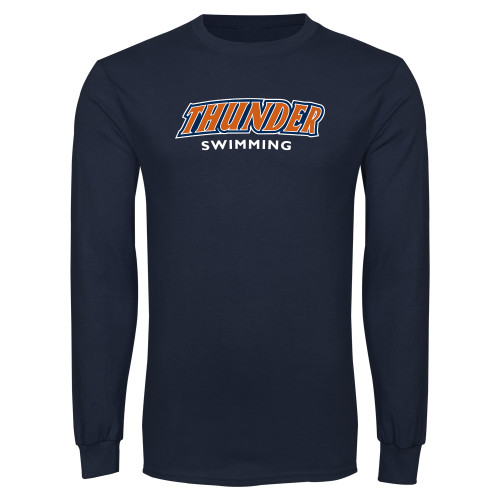  Navy Long Sleeve T Shirt - Thunder Swimming