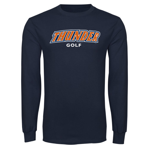  Navy Long Sleeve T Shirt - Thunder Golf