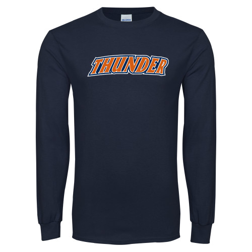  Navy Long Sleeve T-Shirt - Thunder Wordmark