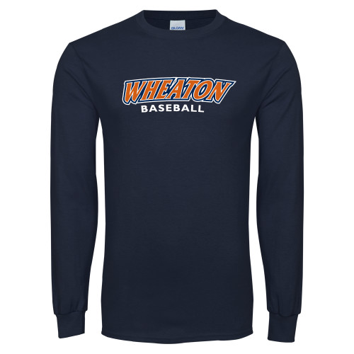  Navy Long Sleeve T-Shirt - Wheaton Baseball