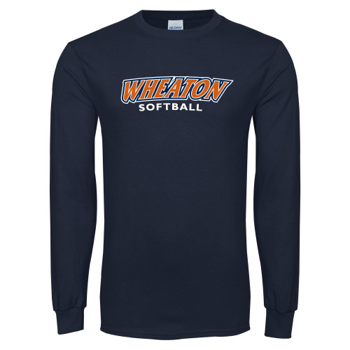  Navy Long Sleeve T-Shirt - Wheaton Softball